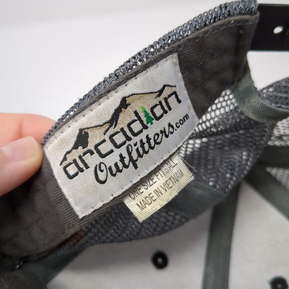 Idaho State Leather Patch Snapback Trucker Hat Black OS Arcadian Outfitters - Picture 9 of 9